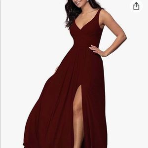Burgundy bridesmaid dress